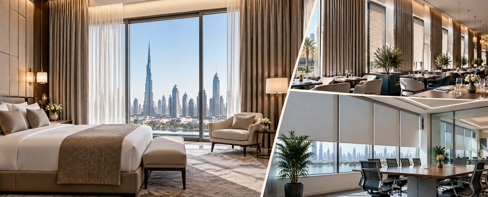 Read more about the article Curtains and Blinds for Hotels and Commercial Spaces in Dubai