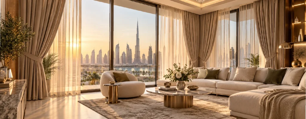 Living Room Curtain Ideas for Modern Dubai Homes