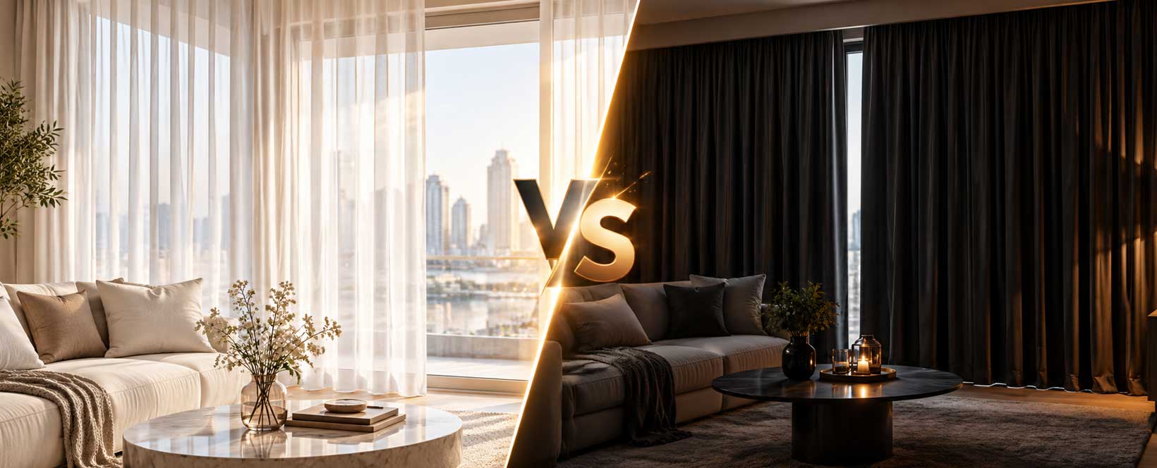 Read more about the article Sheer vs Blackout: Layering Curtains for Living Rooms